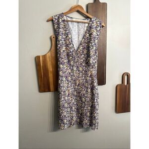 Anthropologie Faithful Purple Valerie Floral Josephine Mini Dress Size 12 NWT